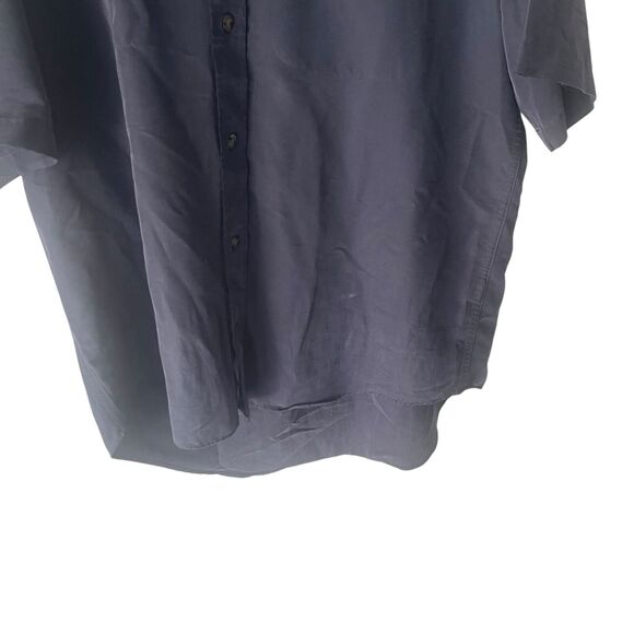 Cabela's Men's Size Large Navy Blue Soft Modal Short Sleeve Button Up Shirt - Picture 3 of 8